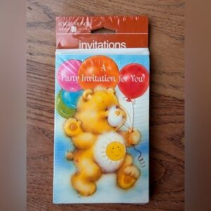 Vintage American Greetings CareBear Invitations 8 New